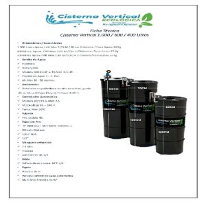TINACO PILA VERTICAL DE 600 LTS 3 CAPAS
