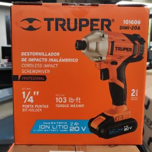 DESTORNILLADOR DE IMPACTO INALAMBRICO 1/4 20V TRUPER