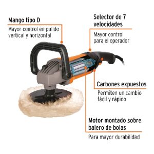 PULIDORA DE 7 PULGADAS DE VELOCIDAD VARIABLE DE 1200 W