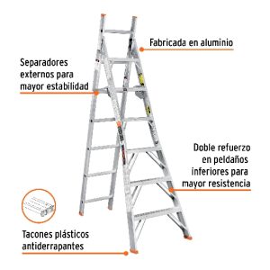 ESCALERA DE COMBINACION TIPO II DE 13 PELDAÑOS